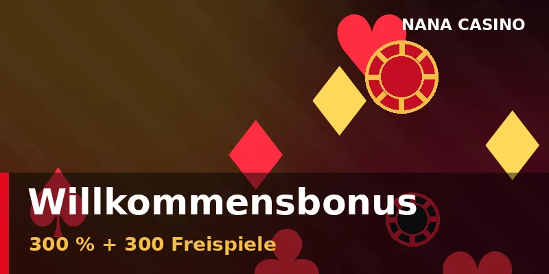 Willkommensbonus von Nana Casino mit bis zu 1000 Euro und Freispielen
