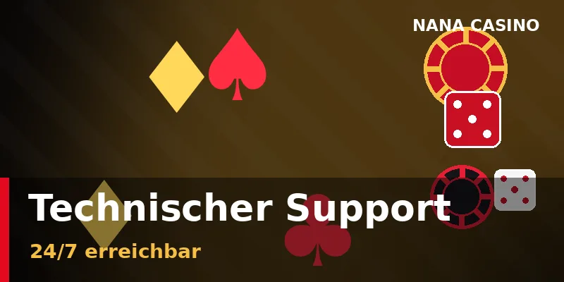 Technischer Support von Nana Casino rund um die Uhr erreichbar